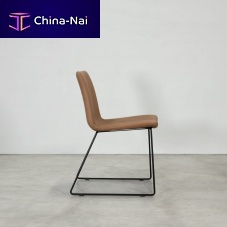 Contemporary chair LEGGERAindoorleatherlacquered metal base