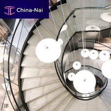Straight staircase quarter-turnhalf-turnstone step