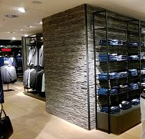 Engineered stone wall cladding panel MONTE NEGROinteriorexteriortextured