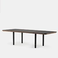 Contemporary table MARLONashAmerican walnutwhite oak