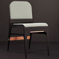 Contemporary chair BARDOTindoorleathersteel base
