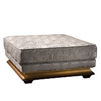 Contemporary ottoman ALBAfabricwoodensquare