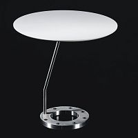 Original design pedestal table ANALOGON 5compositestainless steel baseround