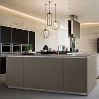 Contemporary kitchen YOTA : COMPOSIZION 02woodenislandhandleless