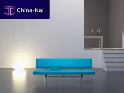 Contemporary upholstered bench BR 02leatherwith backrestblue