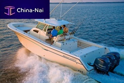 Outboard center console boat Canyon 376triple-enginesport-fishingwith cabin