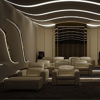 Fabric cinema seating JAZZ LUXURYleatherhome cinemahome