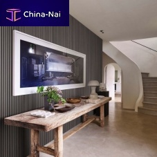 Acoustic wall panel EBONY woodenrectangularslatted