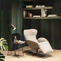 Contemporary lounge chair DAYDREAMERfabricleathersteel