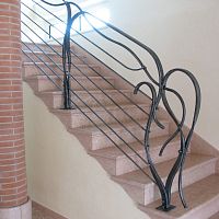 Wrought iron railing LIBERTYwith barsindoorfor stair