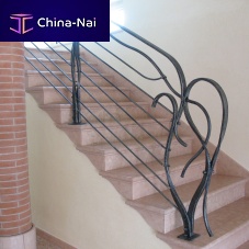 Wrought iron railing LIBERTYwith barsindoorfor stair