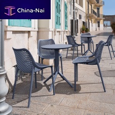 Folding bistro table SKY contemporaryresinlacquered metal steel base