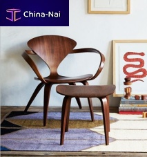 Contemporary lounge chair LAC serieswalnutbentwoodmolded plywood