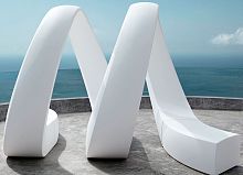 Original design garden bench AND polyethylenewith backrestwithout armrests