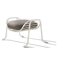 Contemporary footrest ARPA fabricleathersteel