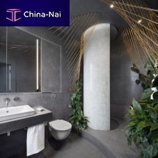 Fixed shower screen ICE NUGGETcurvedtempered glasscommercial