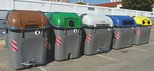Side-loading waste container POLYMER