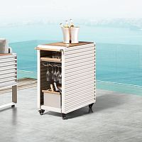 Beverage trolley AIRPORTgardenaluminumteak