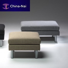 Contemporary pouf HANDYfabricleathersquare