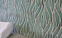 Bathroom tile wallglasswave pattern