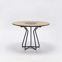 Contemporary dining table CIRCLEgranitebamboopowder-coated steel