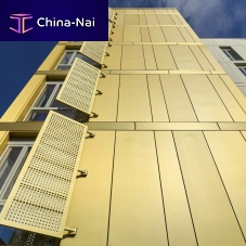 Zinc cladding elZinc RAINBOW® GOLDpanelrecyclablesustainable