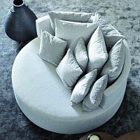 Contemporary daybed Bamboofabricsolid woodindoor