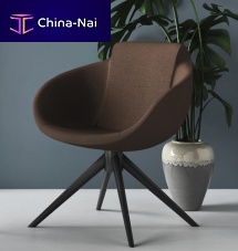 Contemporary chair TWISTindoorfabricmetal base