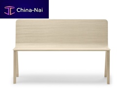 Contemporary bench HELDUwoodenwith backrestupholstered