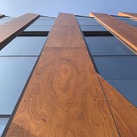 Laminate decorative panel DEBO HUWAI-HPL Compact Exterior Nature Wood03for facadesmoothwood look