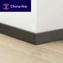 Polymer baseboard rounded