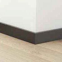 Polymer baseboard rounded