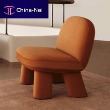 Contemporary fireside chair MAXfabricleathergray