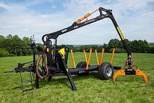 Trailer-mounted crane BMF 430boomforestrylifting