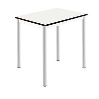 Contemporary table Menorcain wood fibermetal baserectangular