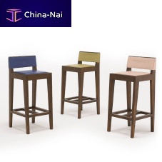 Contemporary bar chair MALMOindoorleatherwooden base