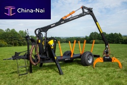 Trailer-mounted crane BMF 430boomforestrylifting