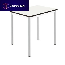 Contemporary table Menorcain wood fibermetal baserectangular
