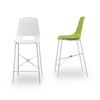 Contemporary bar chair EVA 6indoorleathermetal