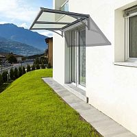 Door canopy R440aluminumpolycarbonateflat