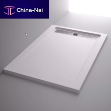 Rectangular shower base Stone textureabove floorresincustom