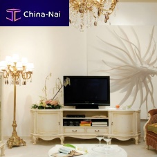 Classic TV cabinet lacquered woodwhite