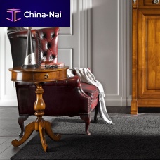 Traditional pedestal table CVF013cherrywoodroundwith drawer