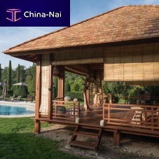 Wooden gazebo 40M2tile roofwooden roofwooden frame