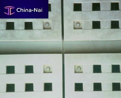 Wall-mounted acoustic panel cement-glass compositerectangularperforated