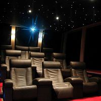 Fabric cinema seating home cinemahomeblack