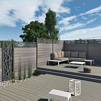 Louvered fence ANGLE KITresidentialWPCstraight