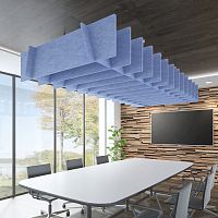 Ceiling sound-absorbing panel LATTICEhangingPETpolyester