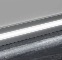 White baseboard PROLIGHT METAL LINE 89silver-coloredbeigegray