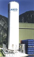 Liquid nitrogen storage tank for liquified gasCO2N2O